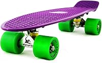 Vista 16 de Meketec Skateboards Mini Cruiser - Patineta (56 cm), diseño retro para niños chicos jóvenes principiantes