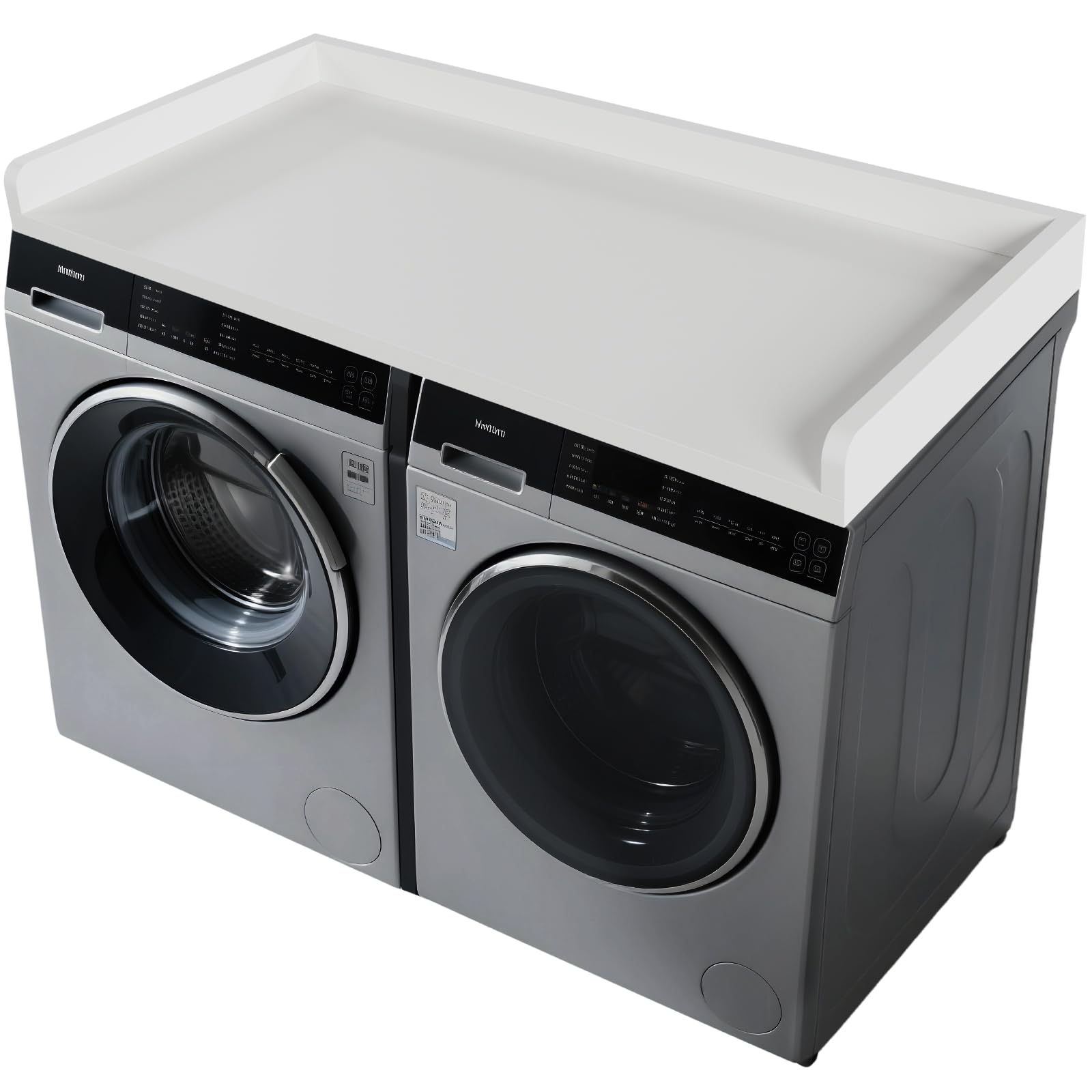 FAHKNS Washer Dryer Countertop - Solid Wood Laundry Topper with Anti-Slip Mat, 54