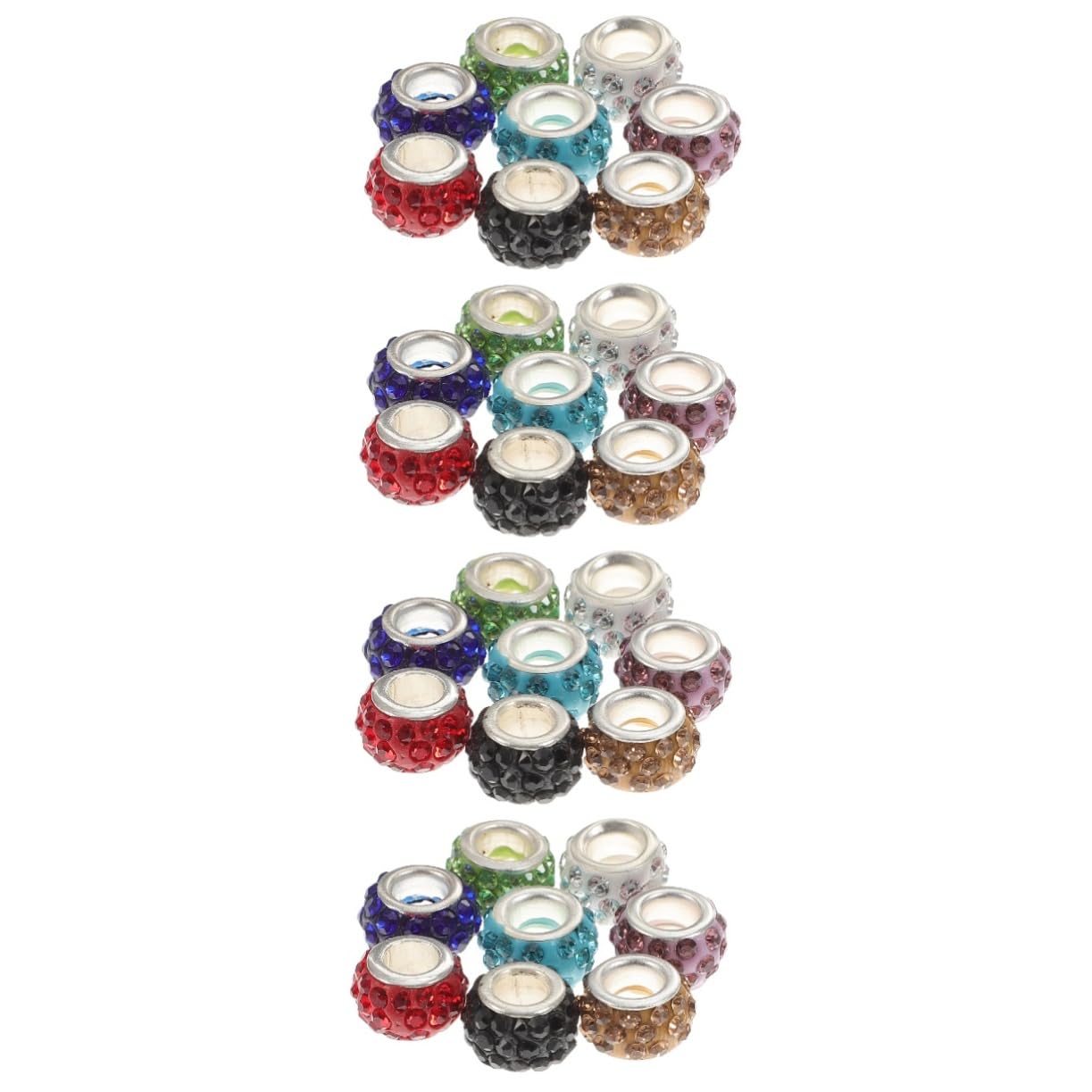 Gadpiparty Cuentas De Arcilla Polimérica Para Pulseras Diy Cuentas Espaciadoras Con Colores Surtidos Negro Amarillo Azul Verde Rojo Para Hacer Collares Y Bisutería 80 Piezas*4