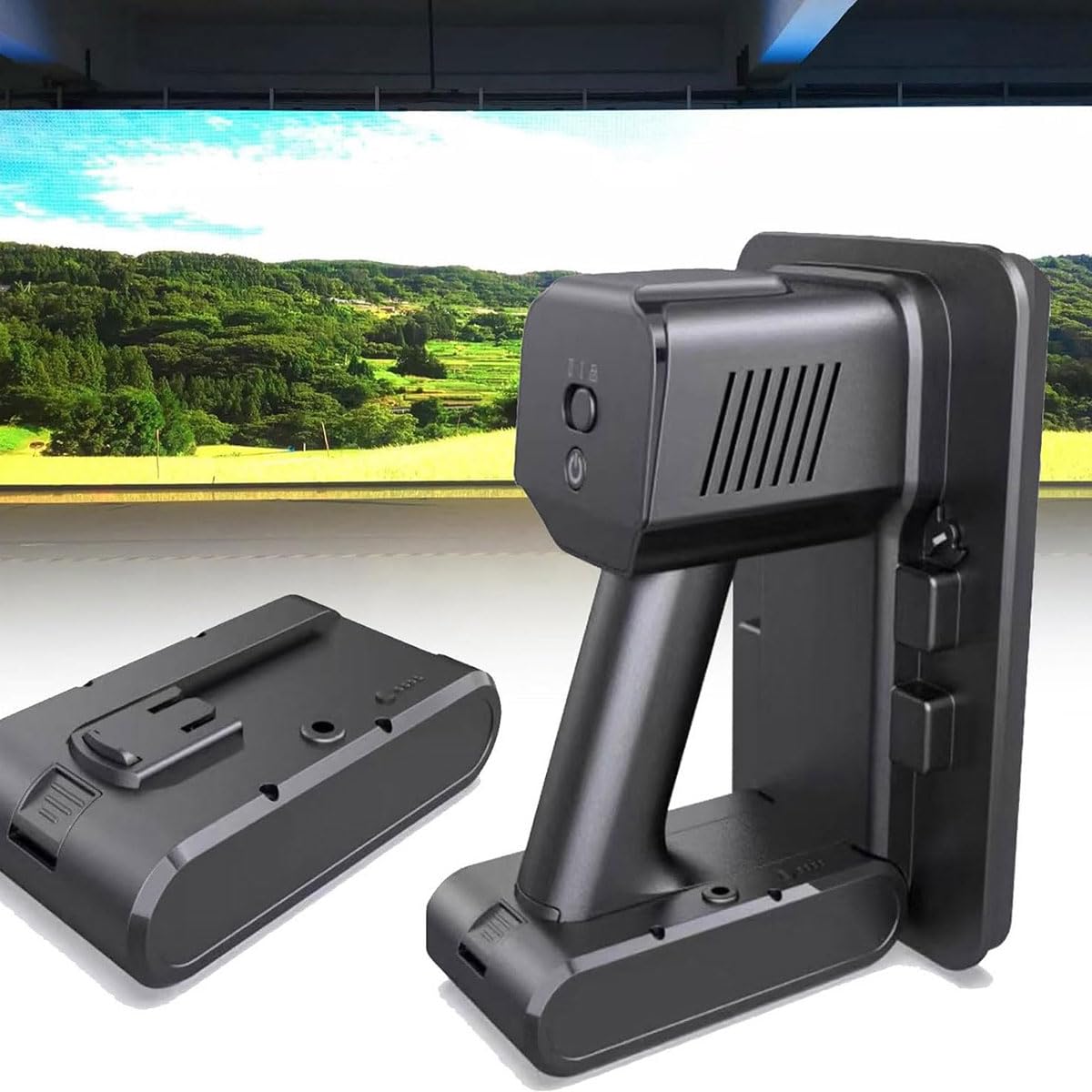 Herramienta de ventosa al vacío, pantalla LED eléctrica, capacidad de carga de 66 libras, recargable para mantenimiento frontal en pantallas curvas y baldosas
