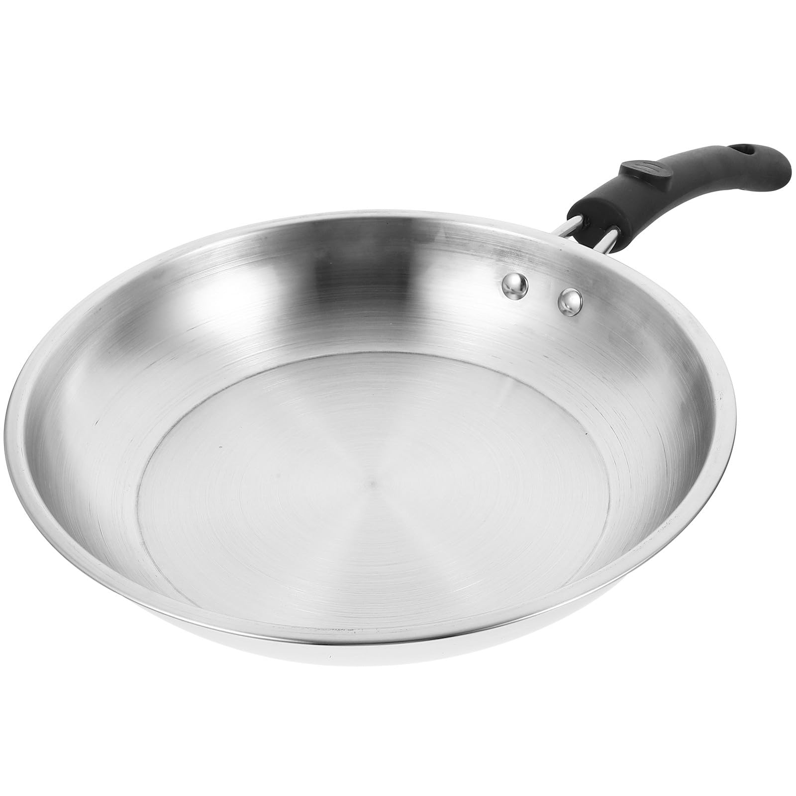 Poêle à steak qui n'attache pas : casserole arrondie en acier inoxydable étanche