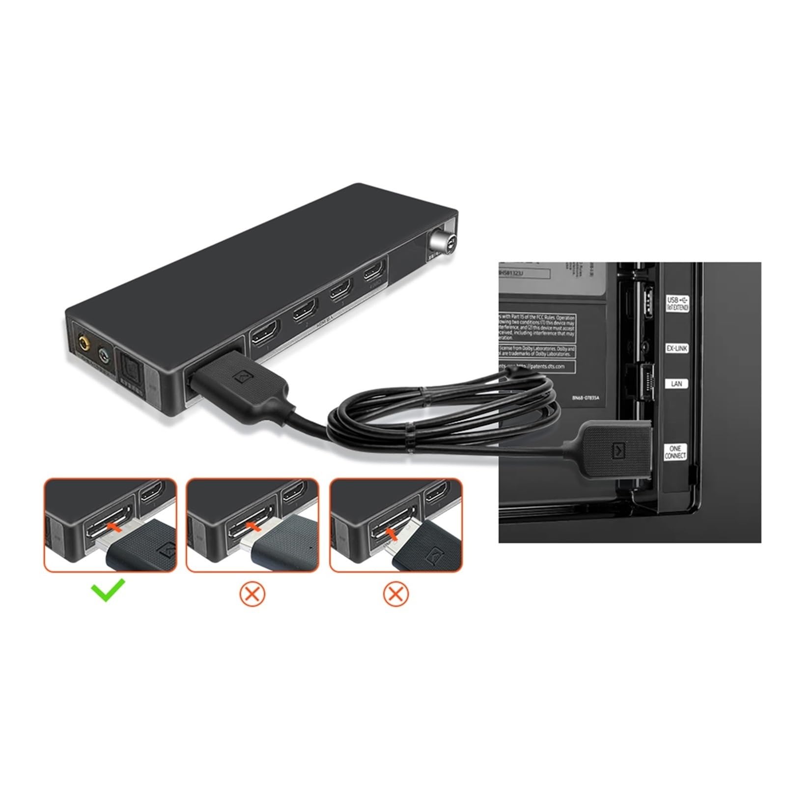 Línea De TV 2M/6,5 Pies One Connect Cable BN39-02209A BN39-02209B for UN49KS8000FXZA UN49KS8000FXZC UN49KS8500FXZA UN49KS8500FXZC Cable De Conexión De Pantalla
