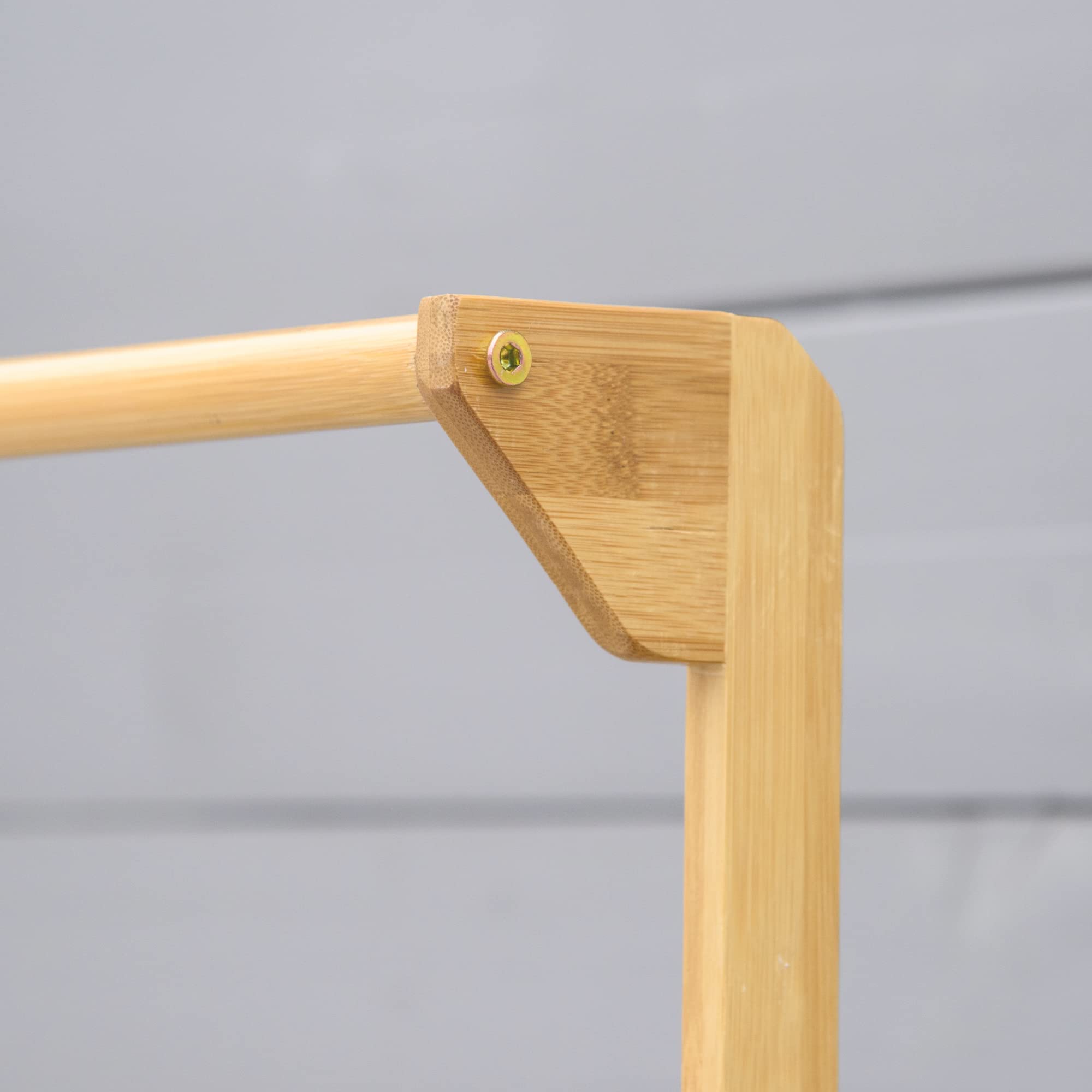 Outsunny Blumentreppe Einstellbare Hängehöhe Natur 100 x 40 x 143 cm | Aus Holz, Pflanzenständer, Leiterregal, Blumenständer, Hängende Bamboo, Innen Draußen