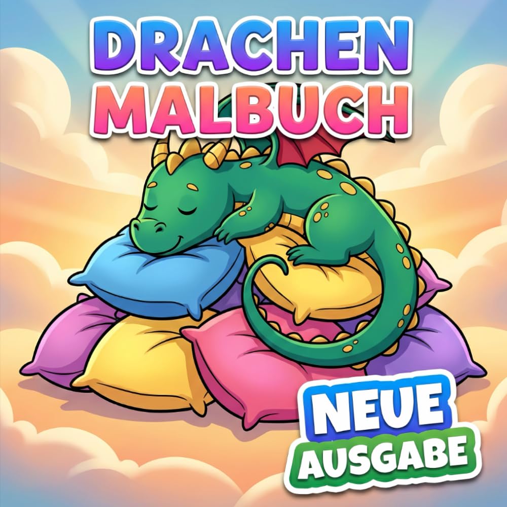 Drachen Malbuch für Kinder: Mehr Als 50 Lustige Und Niedliche Motive Mit Magischen Fantasiefiguren, Ideal Zum Abschalten, Kreativsein Und Entspannen
