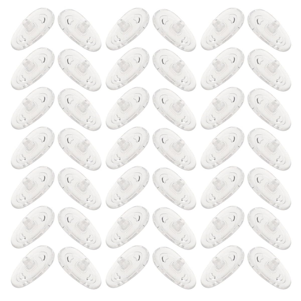 GALPADA de Coussinets de Lunettes à Visser 30 Paires en Silicone Antidérapants Plaquettes Nasales Remplaçables pour Réduire la Pression Nez, Accessoires Pratiques