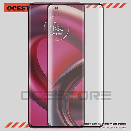 Miniatura 3 de OCESTORE Paquete de 2 protectores de pantalla curvados 3D para Moto Edge 30 Fusion (2022), dureza 9H, vidrio templado, cobertura de pantalla