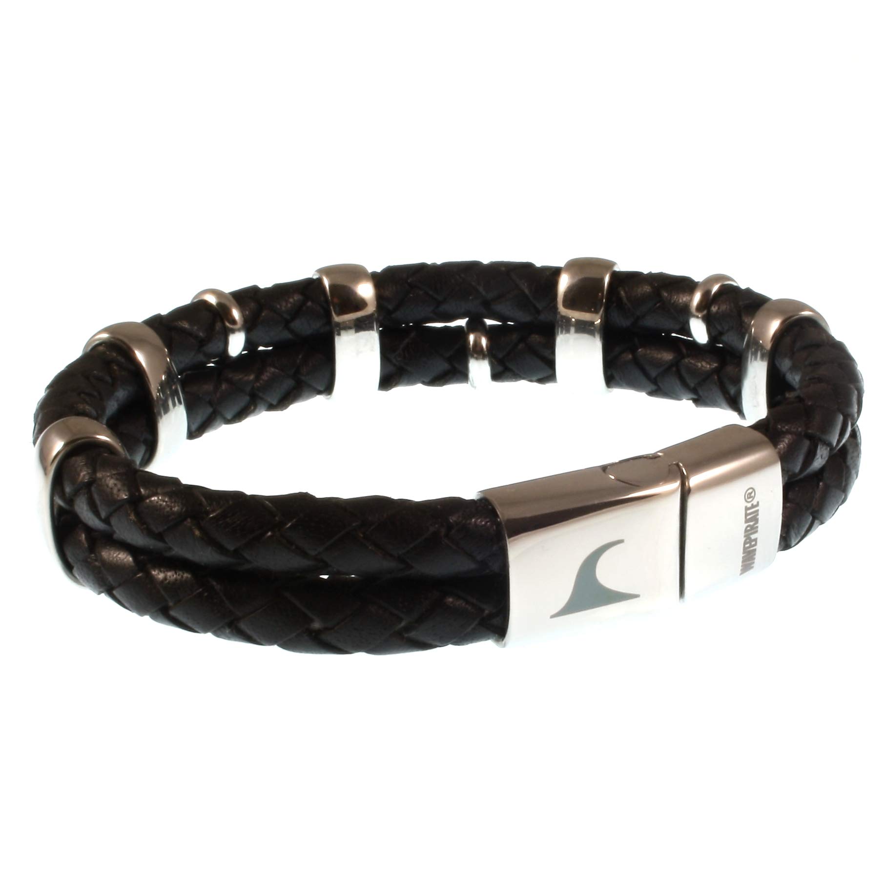 Echt Leder-Armband AFRICA F Schwarz Männer Herren