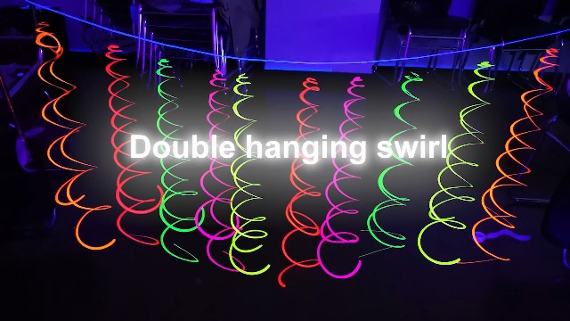 WILLBOND 50 Stück Glow Party Dekoration – Hängende Neon-Sterne & Wirbel, 75 Cm Lang, Für Glow-Partys Und Geburtstage