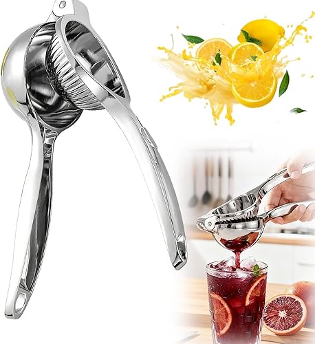 Exprimidor manual de exprimidor manual, exprimidor de jugo de frutas de acero inoxidable mejorado 2026 para limón, cítricos, naranja y lima,