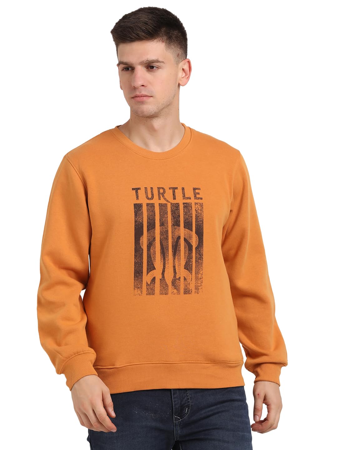 turtle Men Poly Cotton Slim Fit Full Sleeve Mustard Sweatshirt || Men's Sweatshirts || Cotton Sweatshirt-picture-19