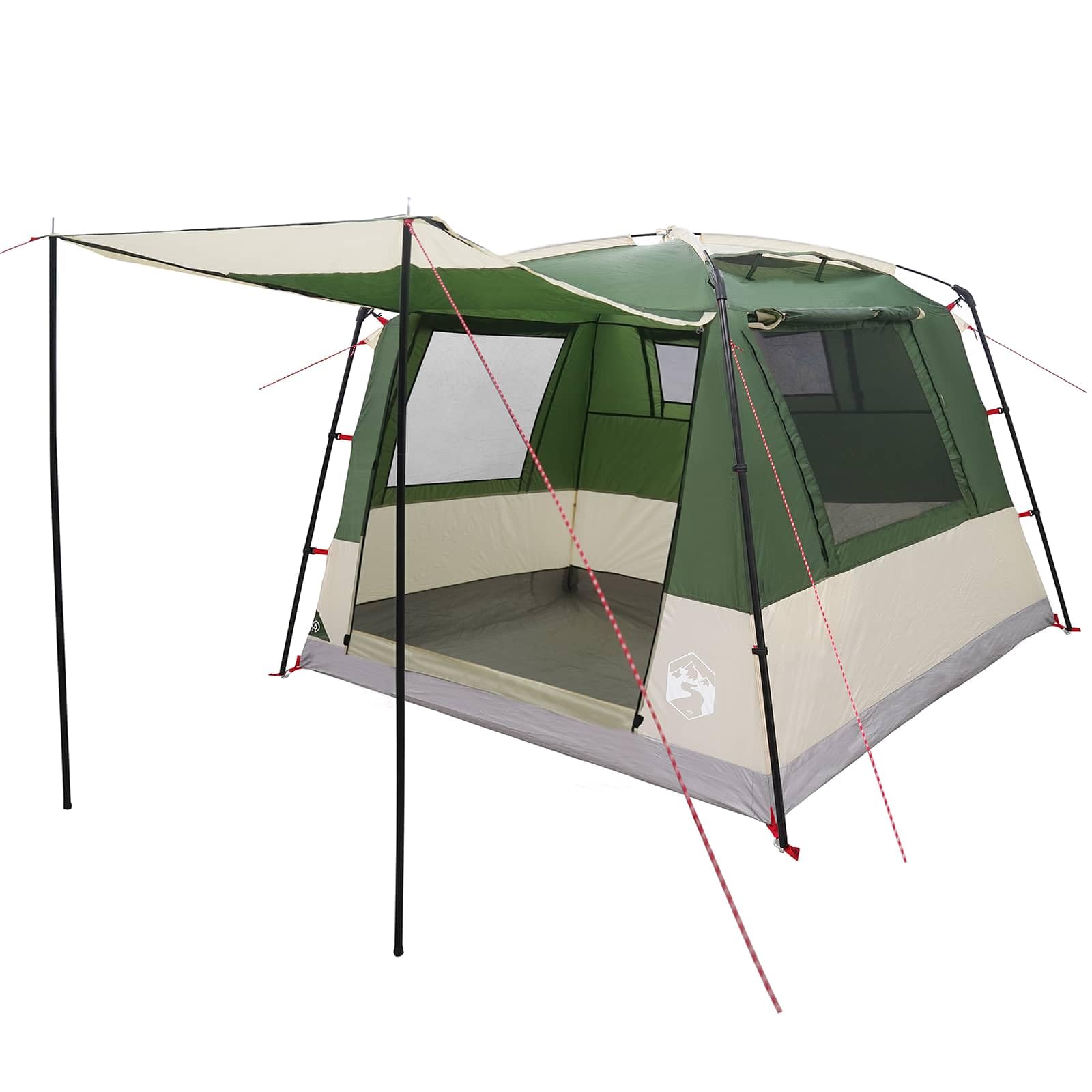 Toilettenzelt Grün aus 185T Polyester wasserdicht 310x310x221 cm für 10 Personen mit guter Belüftung und einfachem Aufbau ideal für Camping Outdoor Natur Festival Trekking