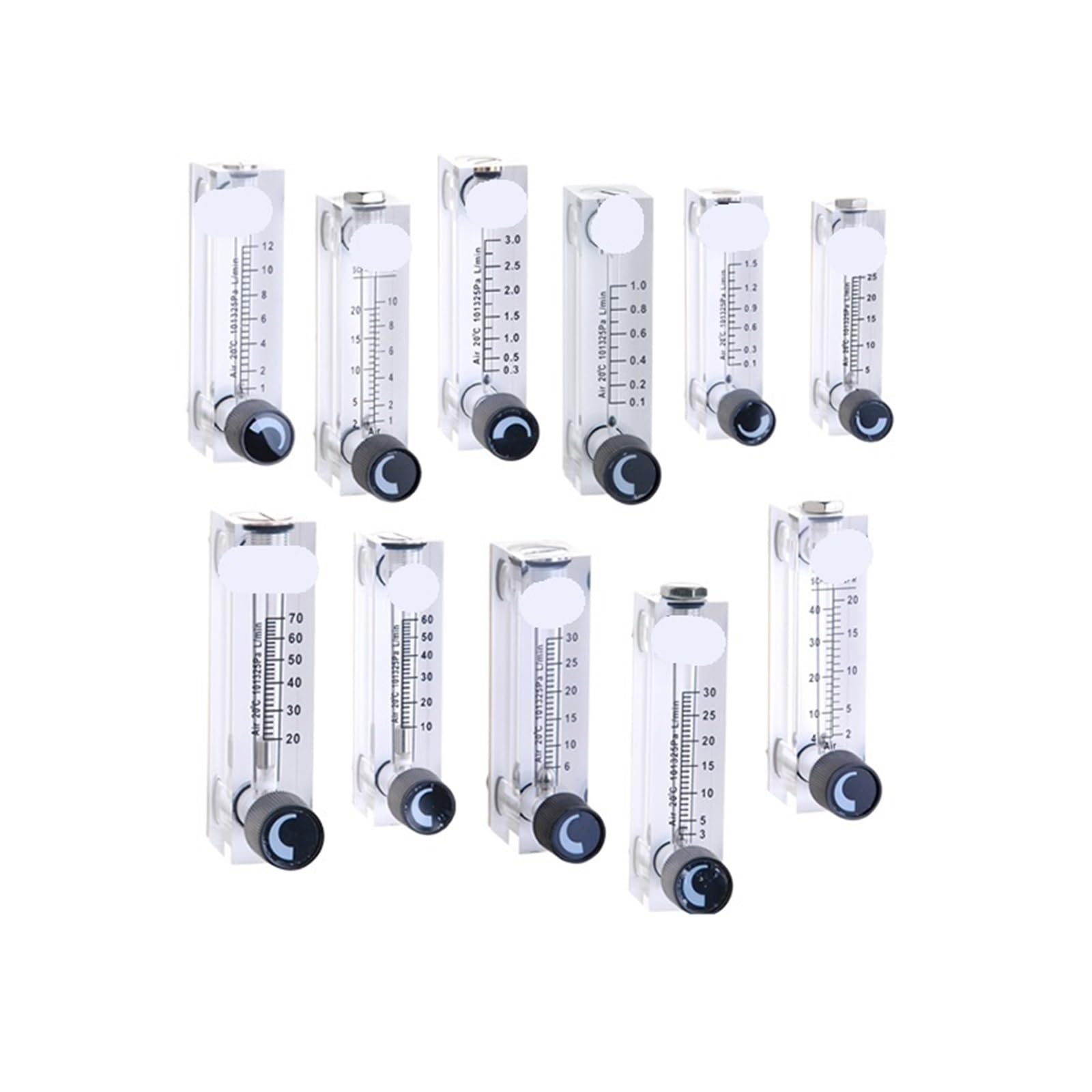 1 Uds 0,1-1 0,5-5 1-10 2-20 3-30 4-40 5-50 10-100 LPM 1/4 "medidor de flujo de Gas medidor de flujo de aire Panel tipo rotámetro LZT-6T(20-200 ml per min)