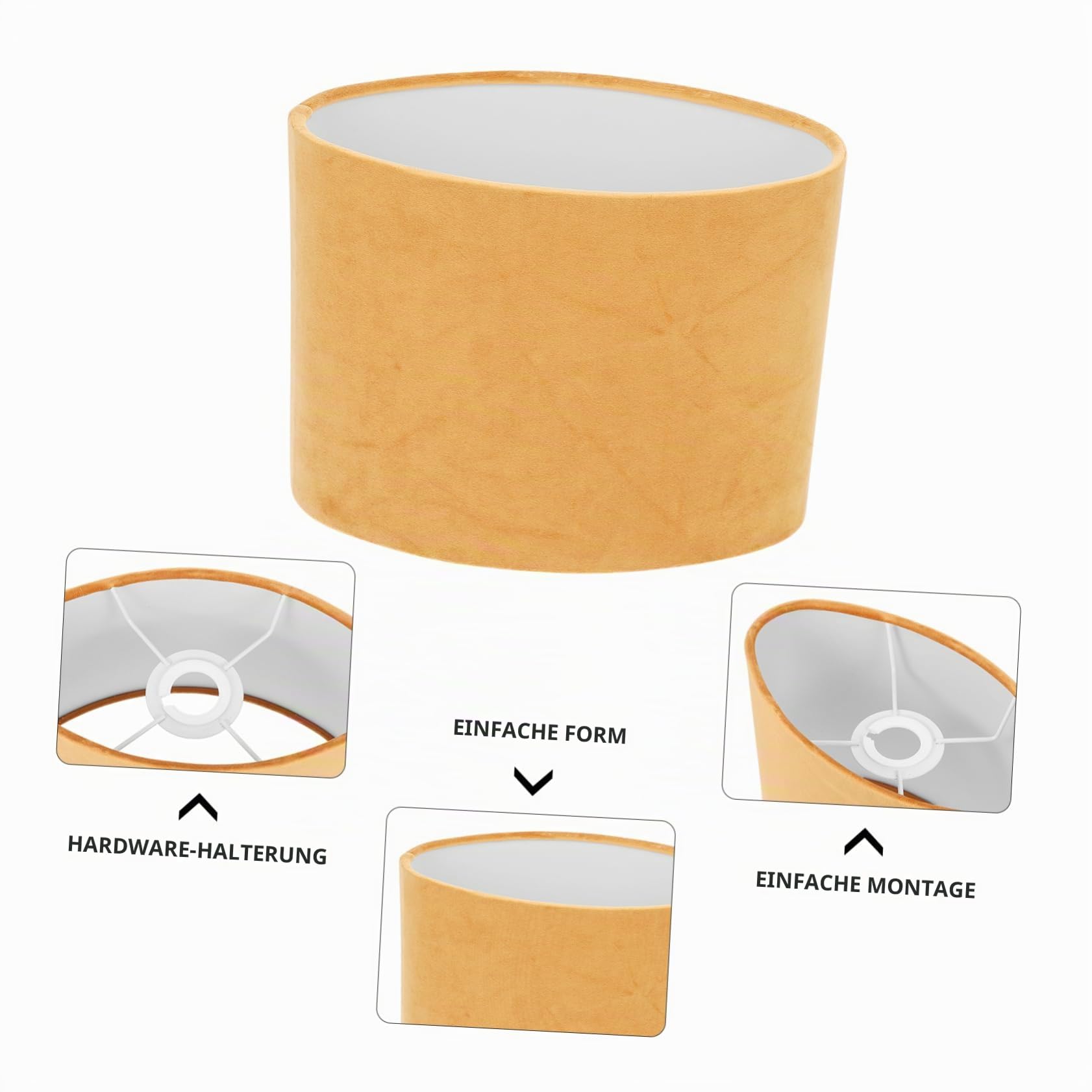 Holibanna Ovale Lampenschirm Aus Stoff Dekorative Lichtabdeckung Für Tischlampe Wohnzimmer Schlafzimmer Zubehör Installieren