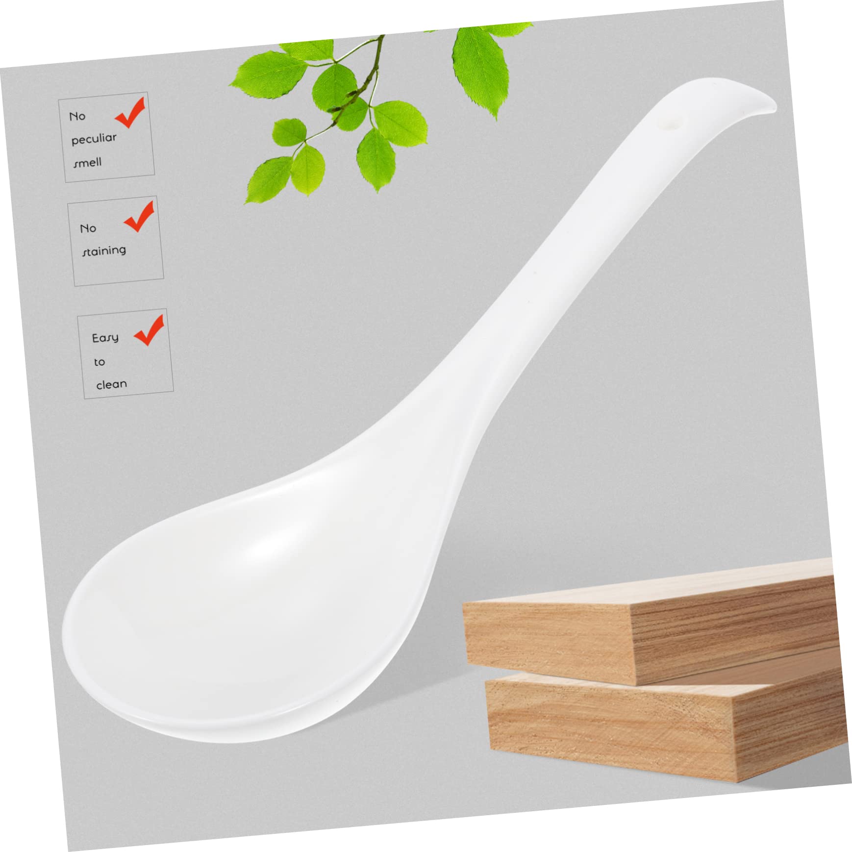 MAGICLULU 6stücke Keramik-suppenlöffel Reislöffel für Zuhause Hotels Restaurants Catering Familienessen Hochwertige Keramik Ergonomischer Griff