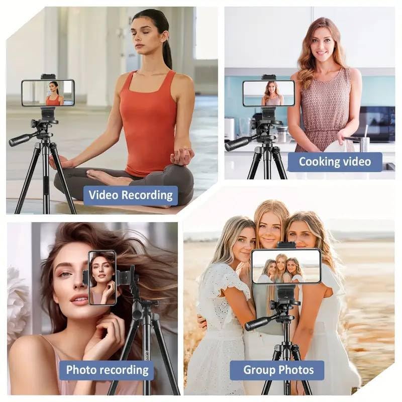 Image of Niloni Portable & Flexible Mini Tripod with Mobile Holder & 360 Degree Ball Head for Smart Phones, Compact Cameras, Gopro, iPhones, Content Creation, Shooting Reels