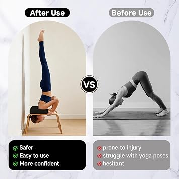 Yoga Headstand Bench,Stand Yoga Inversion Chair Trainer Stool for Home