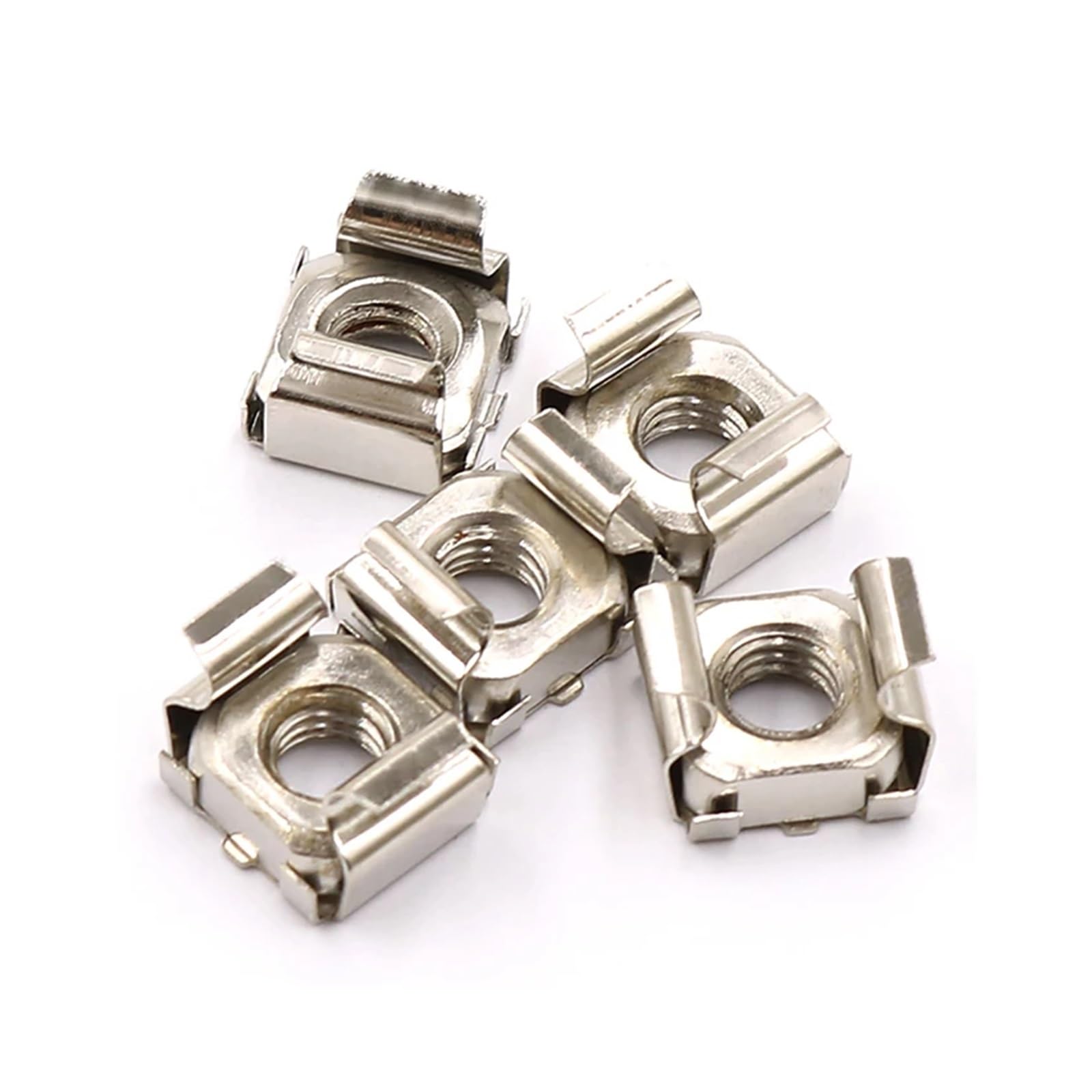 Nakrętki klatkowe, nakrętka wielokolorowa M4-M12 Typ pudełkowy Elastyczny kwadratowy zatrzask(304 Stainless Steel,M8-10pcs)