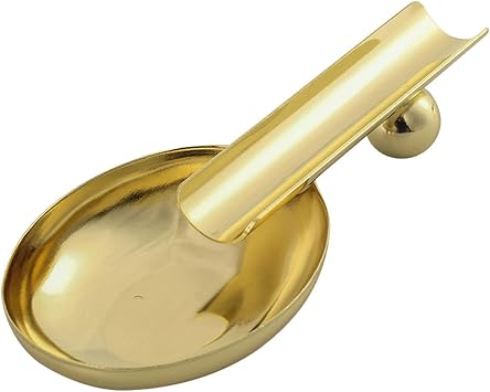 Cigar Ashtray Portable Travel Cigar Ashtrays Creative Stainless Steel Spoon Ashtrays for Gift Home Office Gold