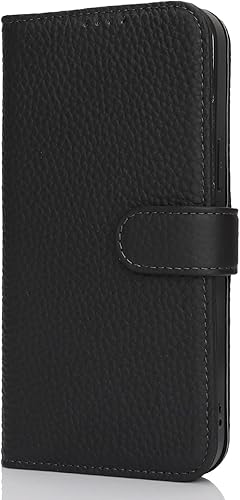 Miniatura 9 de Zouzt Funda para iPhone 11 de 6.1 pulgadas de piel auténtica con 4 ranuras para tarjetas, tarjetero con bloqueo RFID, tapa magnética, función atril,