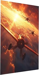 Airplane Paint by Numbers for Adults, Flight Color by Numbers for Adults with Paint Brushes for Acrylic Painting Canvas for Painting 12” x 16”, Wall Art Supplies for Room Decor Gifts Model-07337