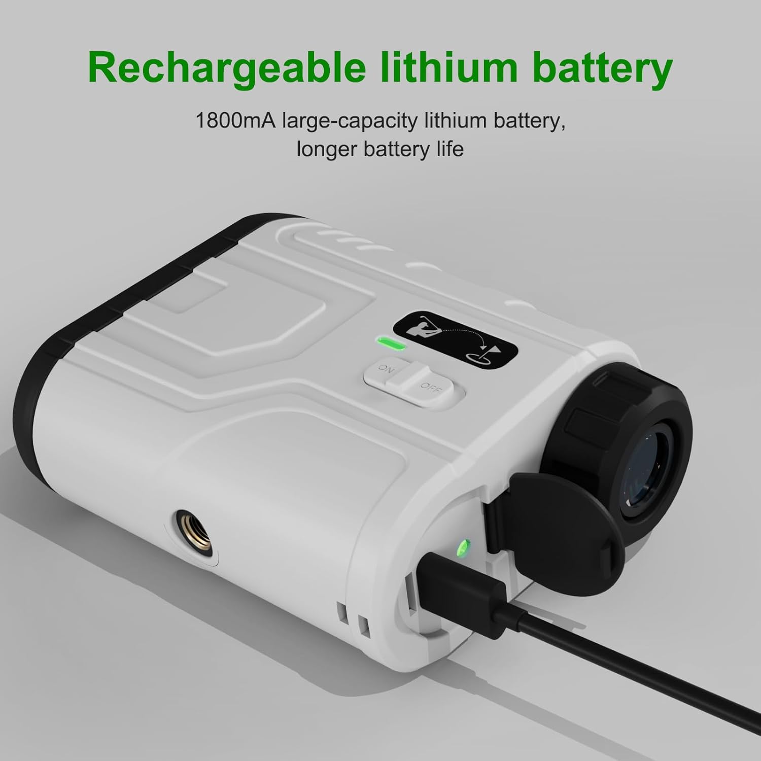 MOESAPU F-1000S Range Finder charging via USB-C