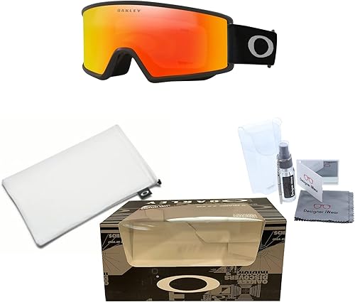 Miniatura 4 de Oakley Target Line - Gafas de esquí medianasgrandes para hombres y mujeres, OO7120, OO7121 + paquete con kit de lentes de diseñador iWear