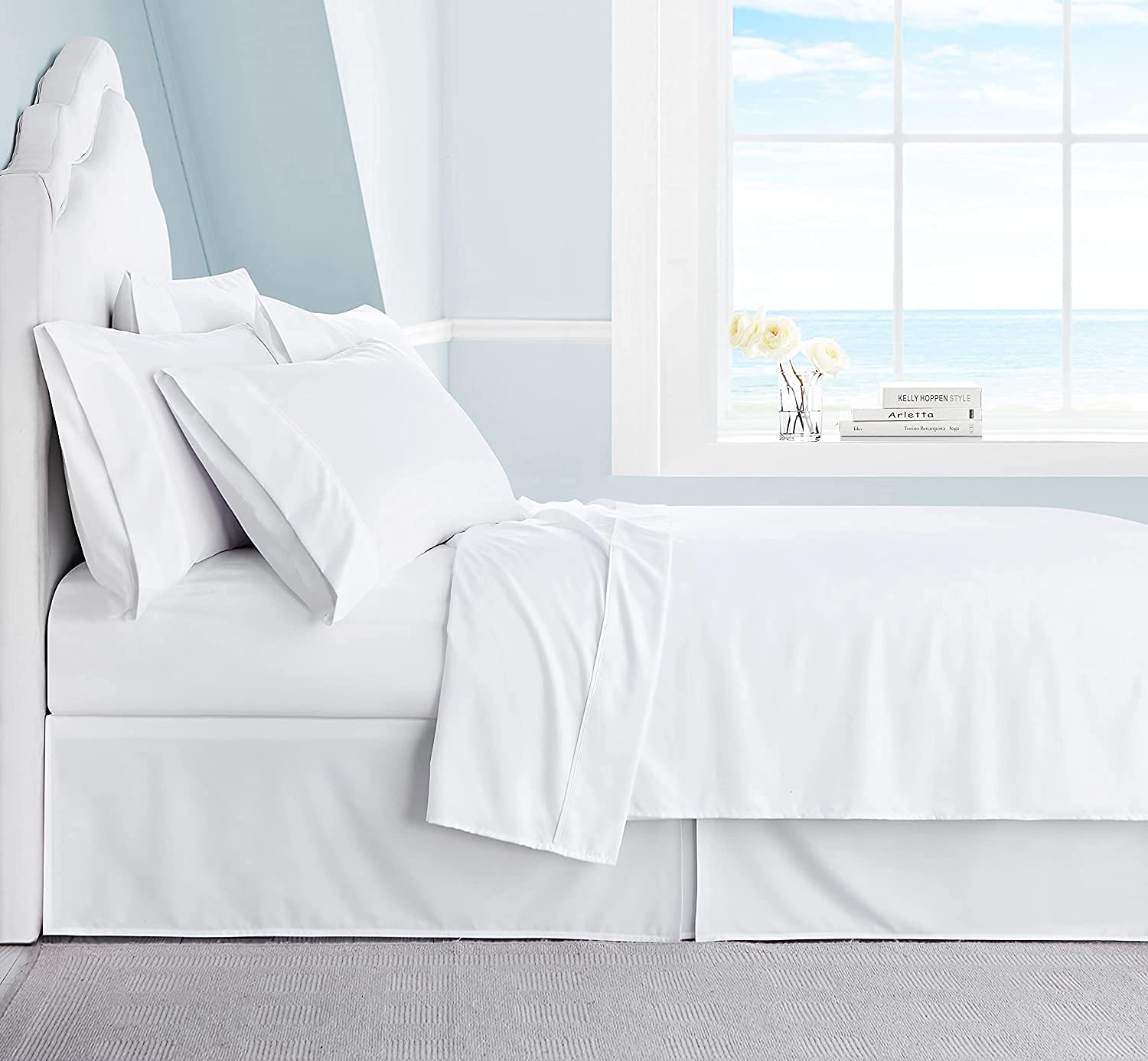 100% Organic Bamboo Sheets 6 Piece Set - King Size Deep Pocket Cooling Bed Sheets