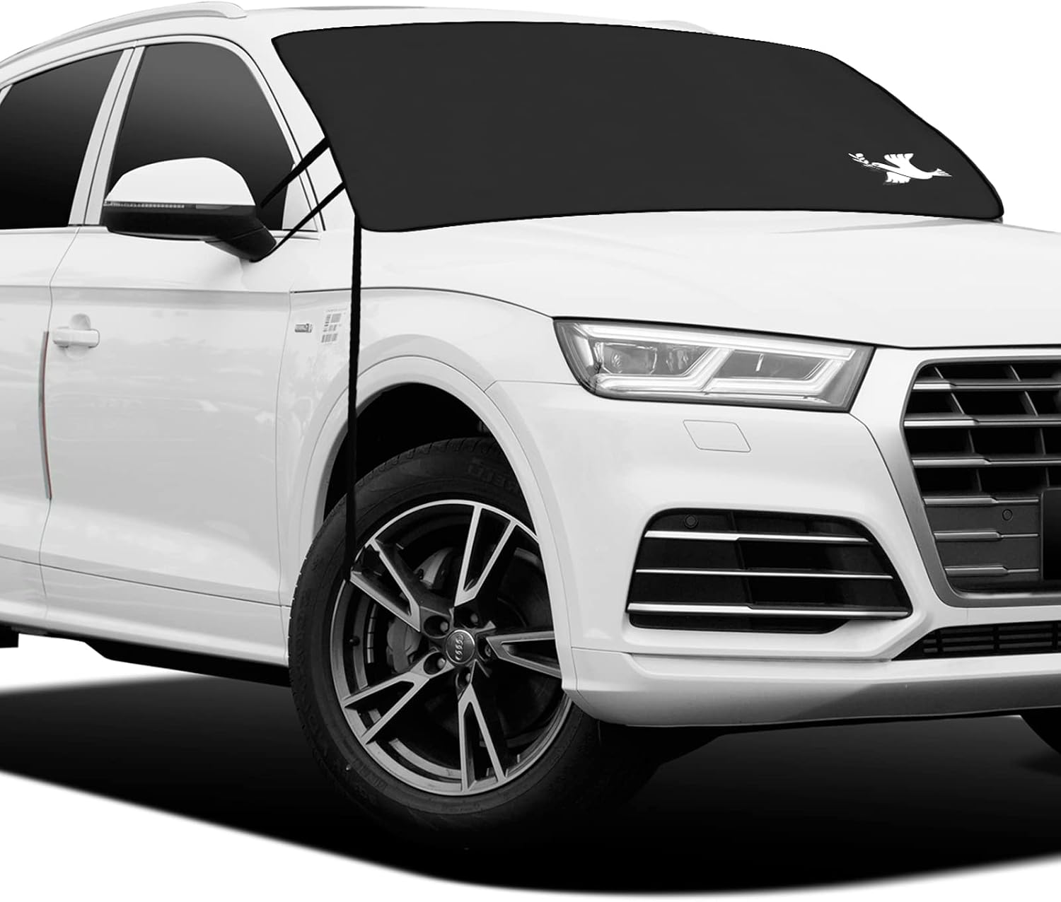 Rest-Eazzzy Car Windshield Snow Cover, Wiper Visor Frost Protector for All Weather, Snow Ice Cover, Sun Shade for Most Cars Trucks Vans and SUV(Black)