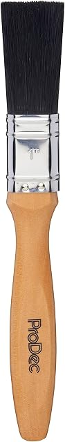 ProDec R641c 1 inch Craftsman Trade Professional Mixed Bristle Paint Brush for a Smooth Finish Painting with Emulsion, Gloss and Satin Paints on Walls, Ceilings, Wood and Metal, 1" 25mm, Black
