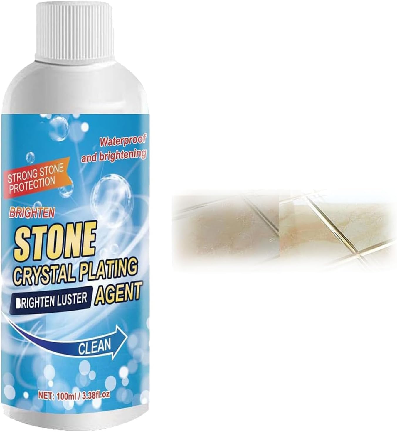 Stain Remover Cleaner & Nano Stone Crystal Plating Agent – Marble Stone Cleaner, Polished Stone & Marble Surface Cleaner, Polishing & Maintenance Solution for Kitchen & Outdoor Use -1 pcs