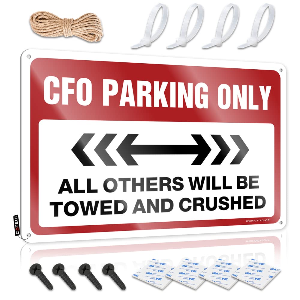 KRAZMURONGD Men Cave Decor Cfo Parking Only Tin Sign Home Bar Tin Sign Home Bar Decor(30X40CM)