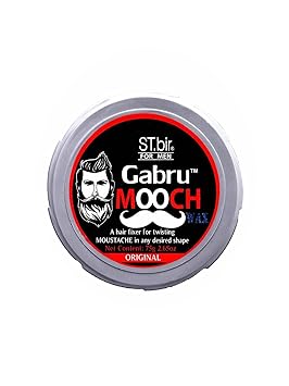 St.bir Gabru Mooch Wax for Men | Strong Hold Hair Styling Wax | Matte Finish | 75g