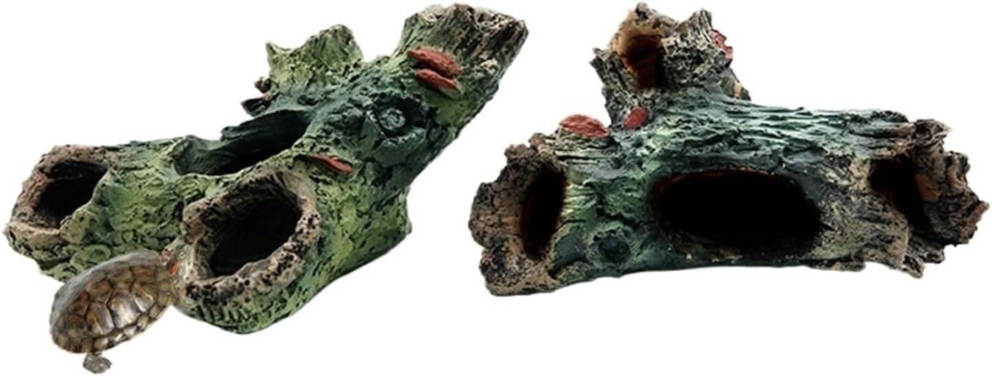 Fun Tree Root Aquarium Fish Tank Decorations Fish Hideout Cave Fish Tank Ornaments Aquarium Decor(8.7x4.7x6.1IN)