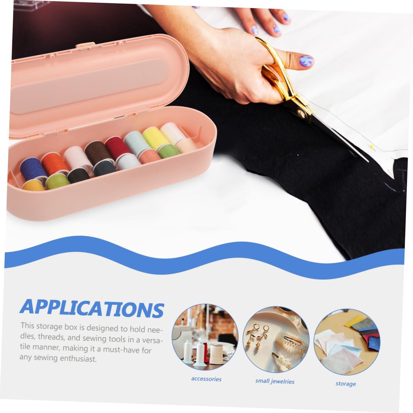 Portable Sewing Kit for Adults, Plastic Pink Repair Tools
