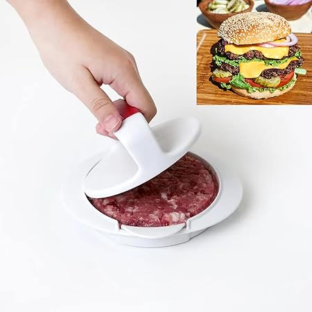G.CHEN Hamburger Press Hamburger Patty Maker Burger Press Mold Perfectly Sized 4 5/8 Burger Mold Rings Easy Release Press for BBQ Grill Accessories