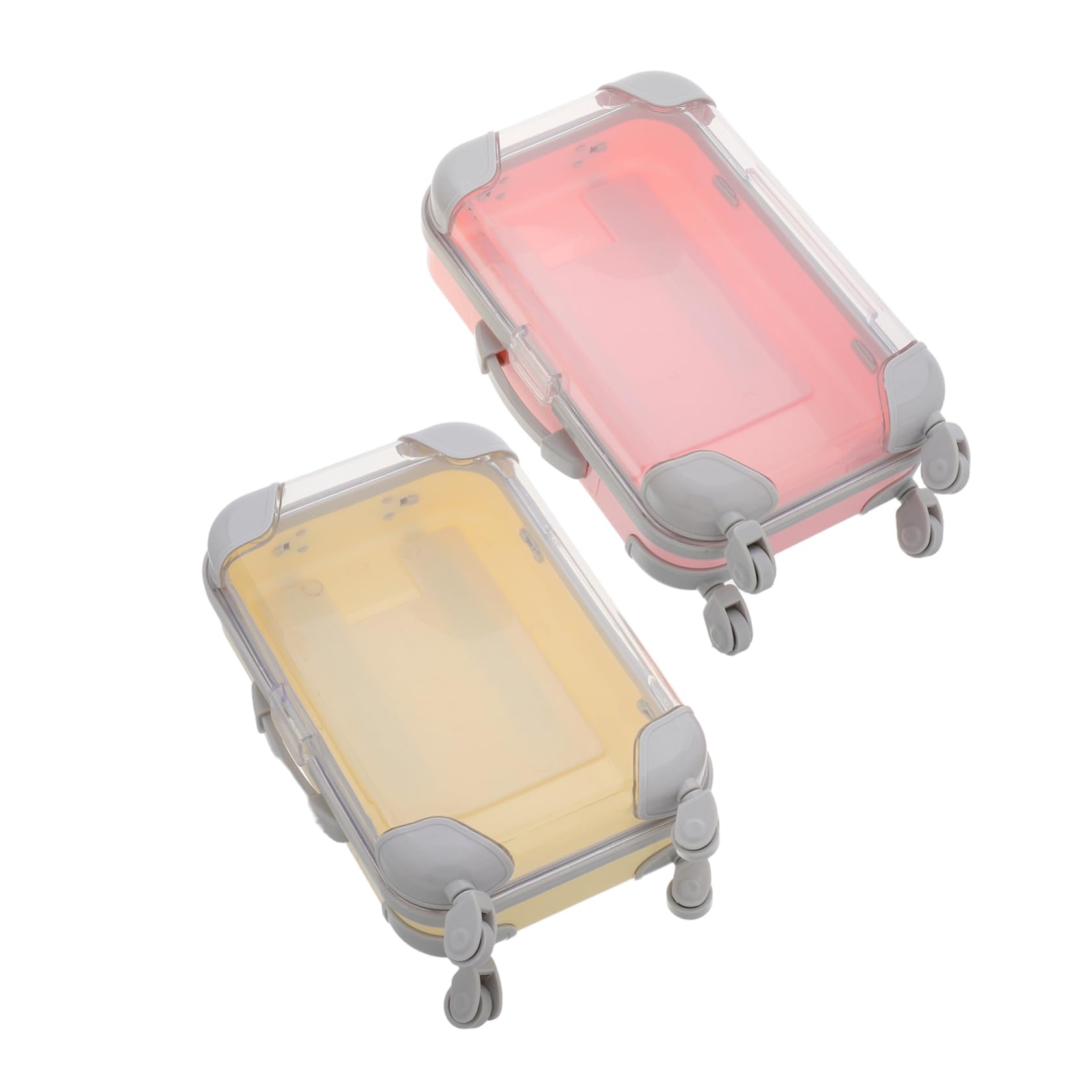 FOMIYES 2pcs Mini Suitcase for False Eyelashes Travel Makeup Box Portable Lash Storage Case Empty Lash Holder