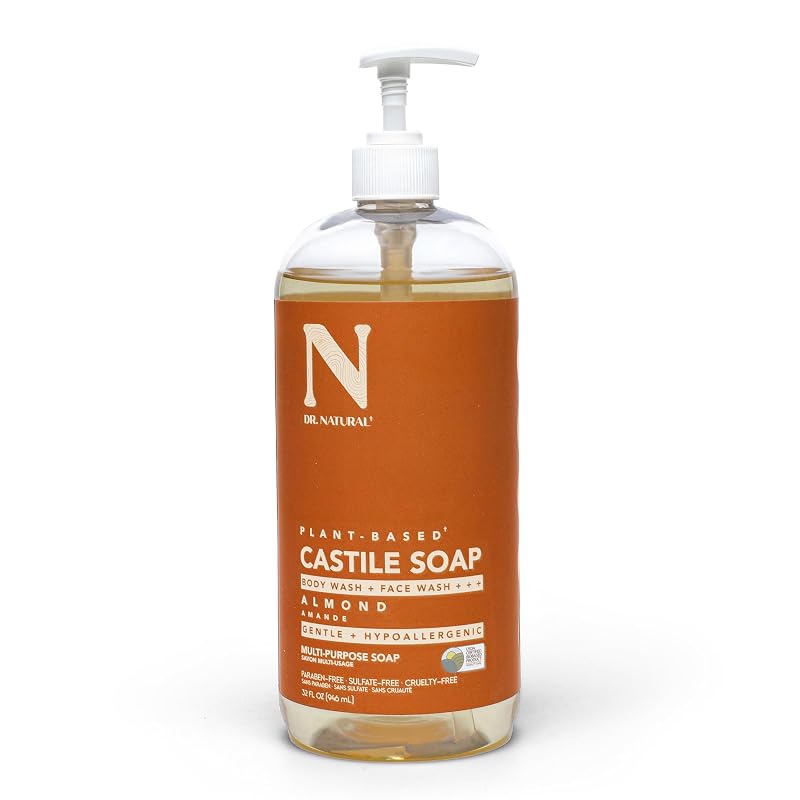Dr. Natural Sabonete Líquido de Castela de Amêndoas, 946 mL