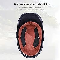 Vista 7 de Casco de motocicleta, casco de scooter, aprobado por DOT/ECE, medio casco de motocicleta, ha pasado pruebas de seguridad en carretera y protege