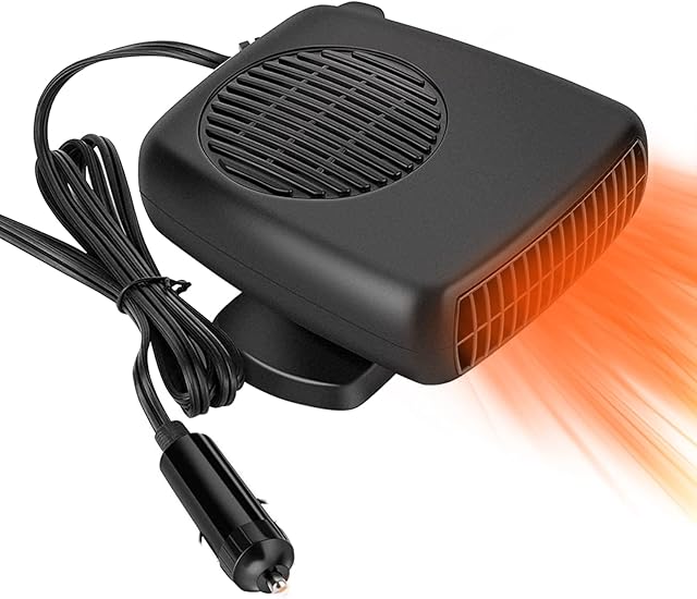 Car Heater,12V 150W Plugs Into Cigarette Lighter Portable Car Heating Heater Fan Window Defroster Demister Air Purifier, Car,Truck,SUV Heater, Camping Heater Fan