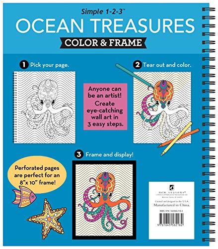 Image of Color & Frame - Ocean Treasures (Adult Coloring Book)