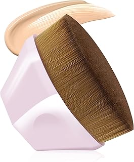 فرشاة مكياج كابوكي للوجه لا تترك أثرًا بشعيرات فائقة النعومة وعالية الكثافة من أروسا، فرشاة توزيع المكياج والبودرة وكريم الأساس السائل لبشرة خالية من العيوب مع حافظة حماية، بينك