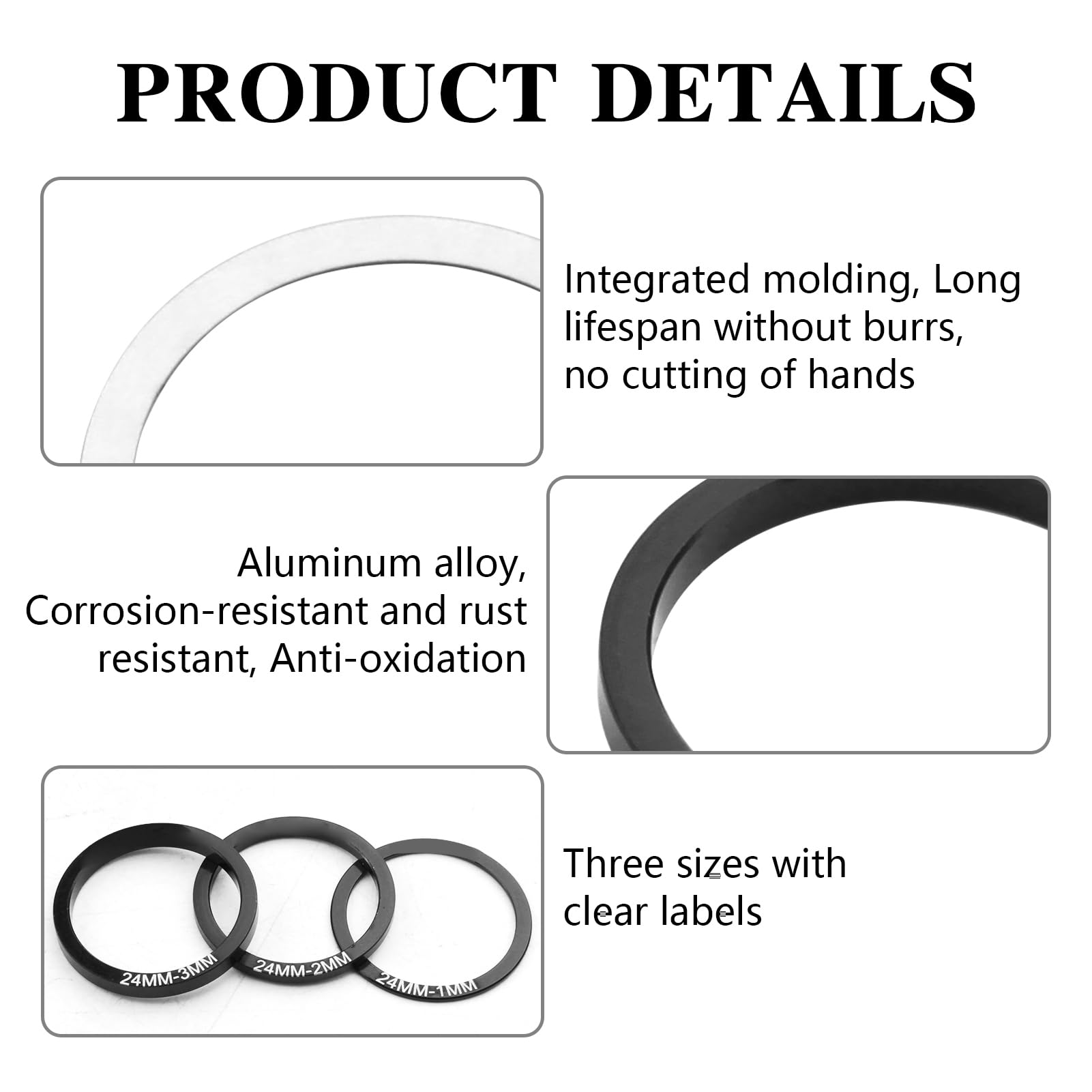 Set de 6 Piezas de Arandelas y Espaciadores para Manivela de Bicicleta, Compatibles con BB86/91/92/BB30/PF30