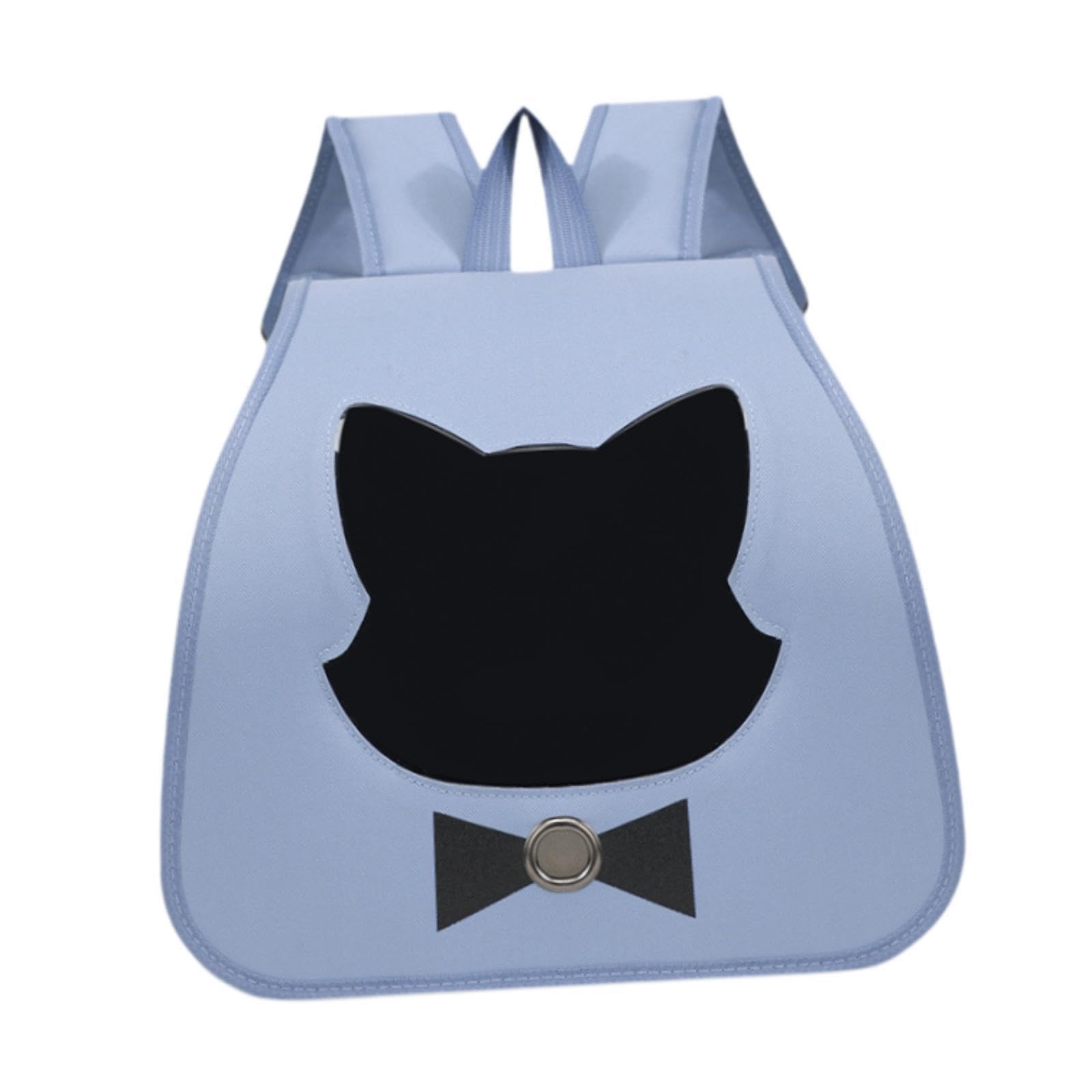 Mochila de viaje para gato kowaku transparente hecha de tela Oxford resistente color azul