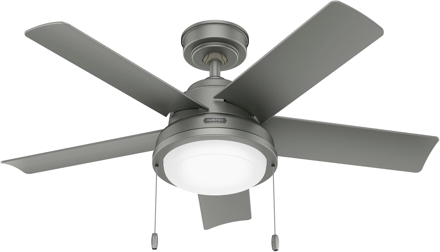 Hunter Fan Company 51440 Seawall Ceiling Fan, 44, Matte Silver