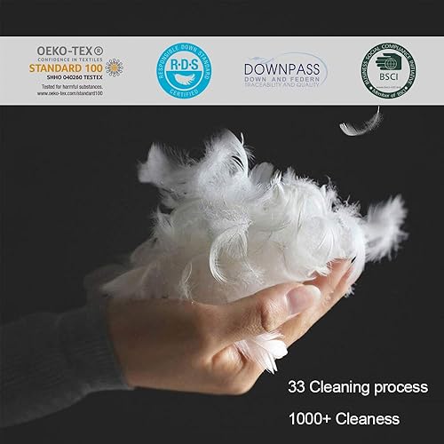 Miniatura 5 de Dorrin Nessin Manta de edredón ligera de fibra de plumón, tamaño King, 106 x 90 pulgadas