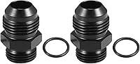 Vista 1 de ACROPIX Adaptador de riel de combustible universal AN8 a AN10 con junta tórica, color negro, paquete de 4