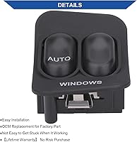 Vista 6 de Obaee Interruptor de ventana eléctrica, botón de control maestro frontal para lado del conductor compatible con Ford Ranger 1995 1996 1997 1998 1999