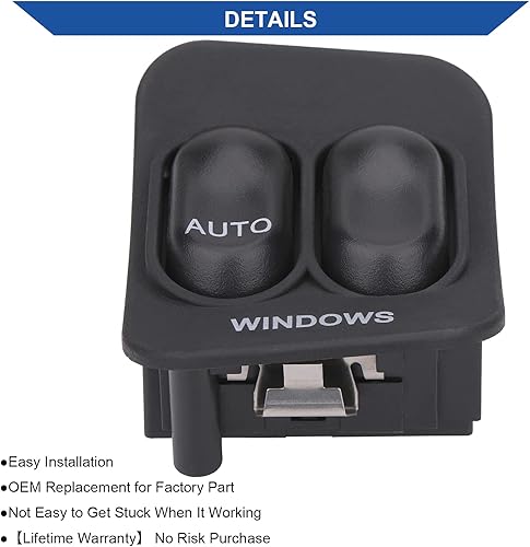 Miniatura 6 de Obaee Interruptor de ventana eléctrica, botón de control maestro frontal para lado del conductor compatible con Ford Ranger 1995 1996 1997 1998 1999