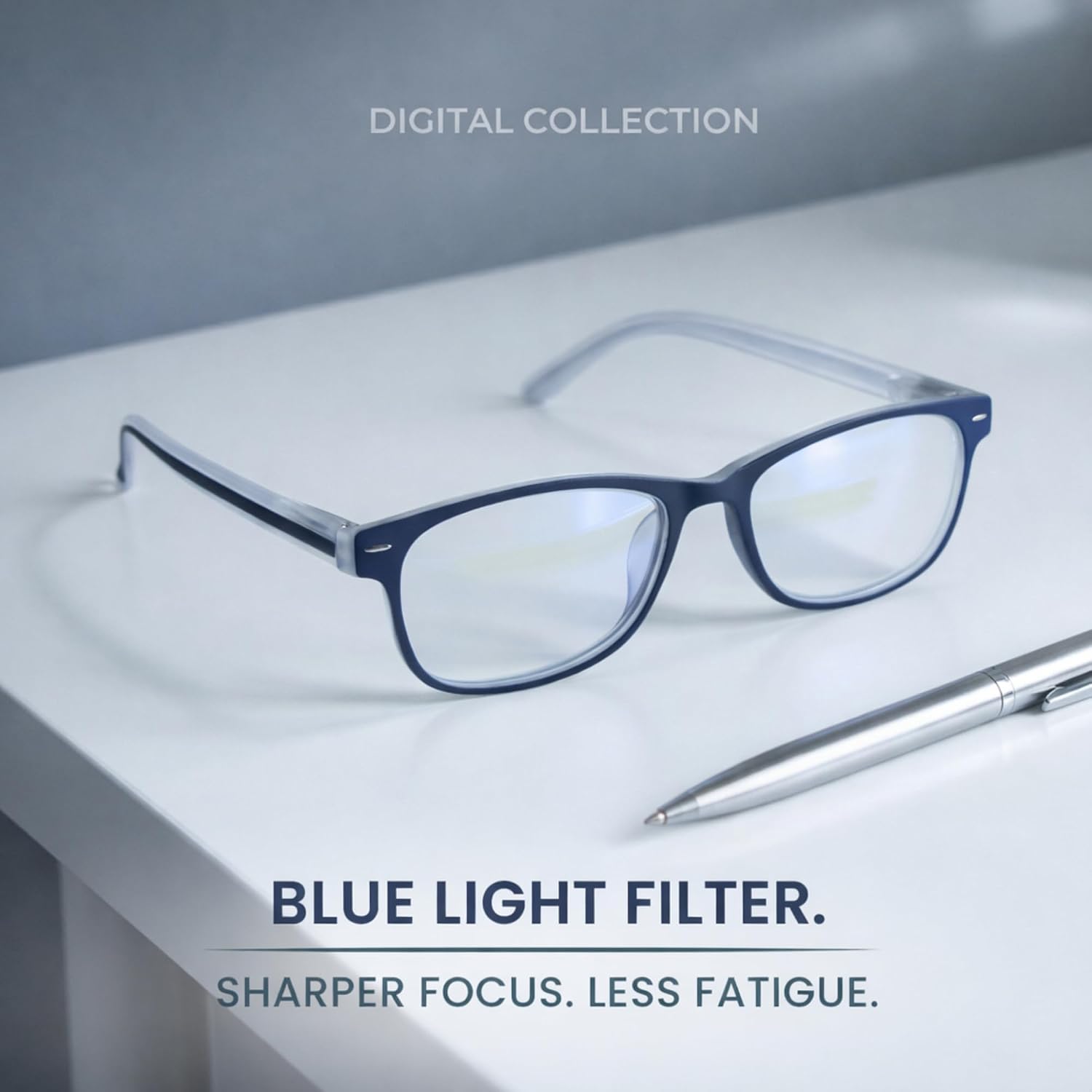 2SeeLife Blue Light Reading Glasses for Men & Women – Small-Medium Fit, Sturdy Frame, Spring Hinges, Premium Readers