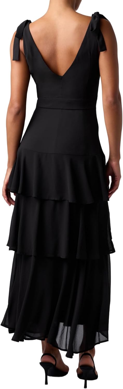 Lulus Arya Tiered Maxi Dress Floral Chiffon Maxi Dress with Tying Straps
